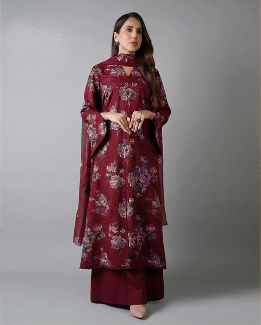 Bareeze Winter Dhanak 3-Piece — 6002