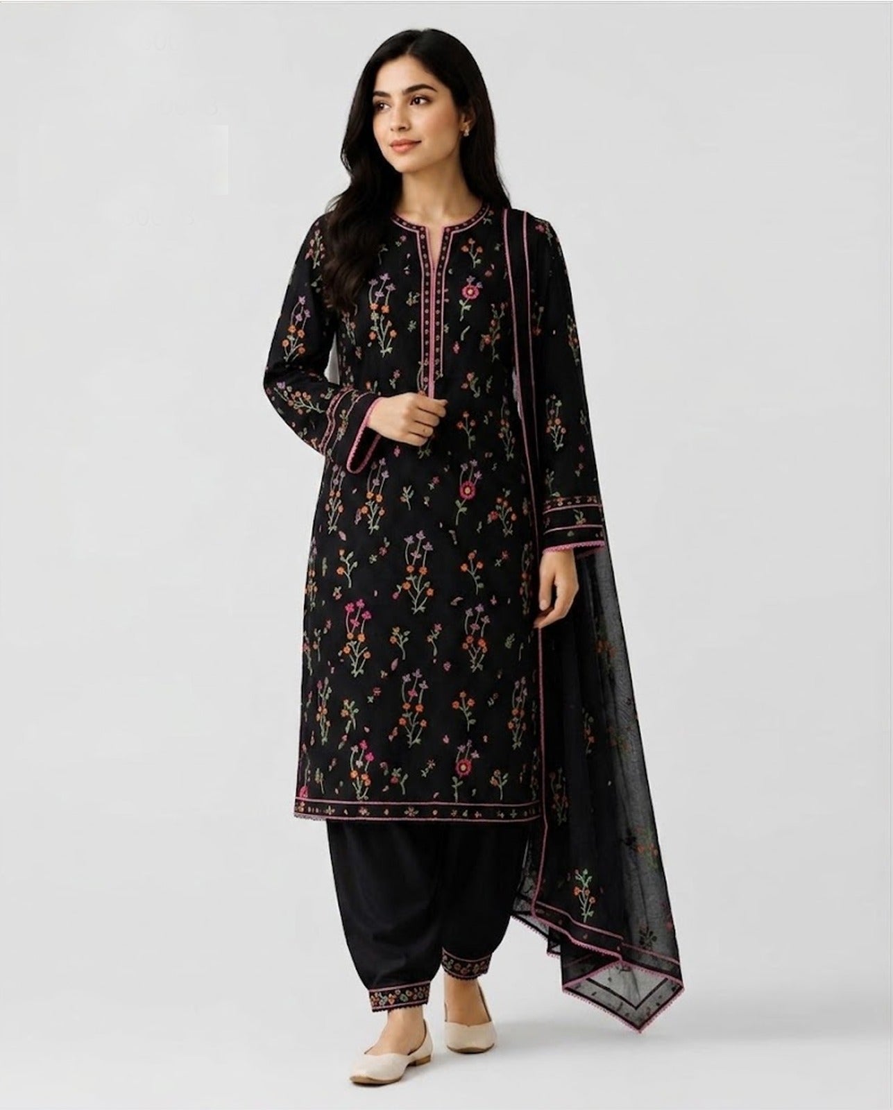 Aneelas Winter Dhanak 3-Piece — 6001 B