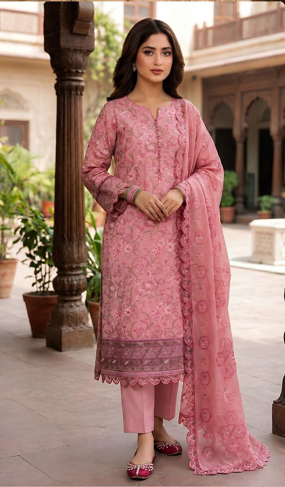 Bareeze K-236| Karandi with Crinkle Dupatta