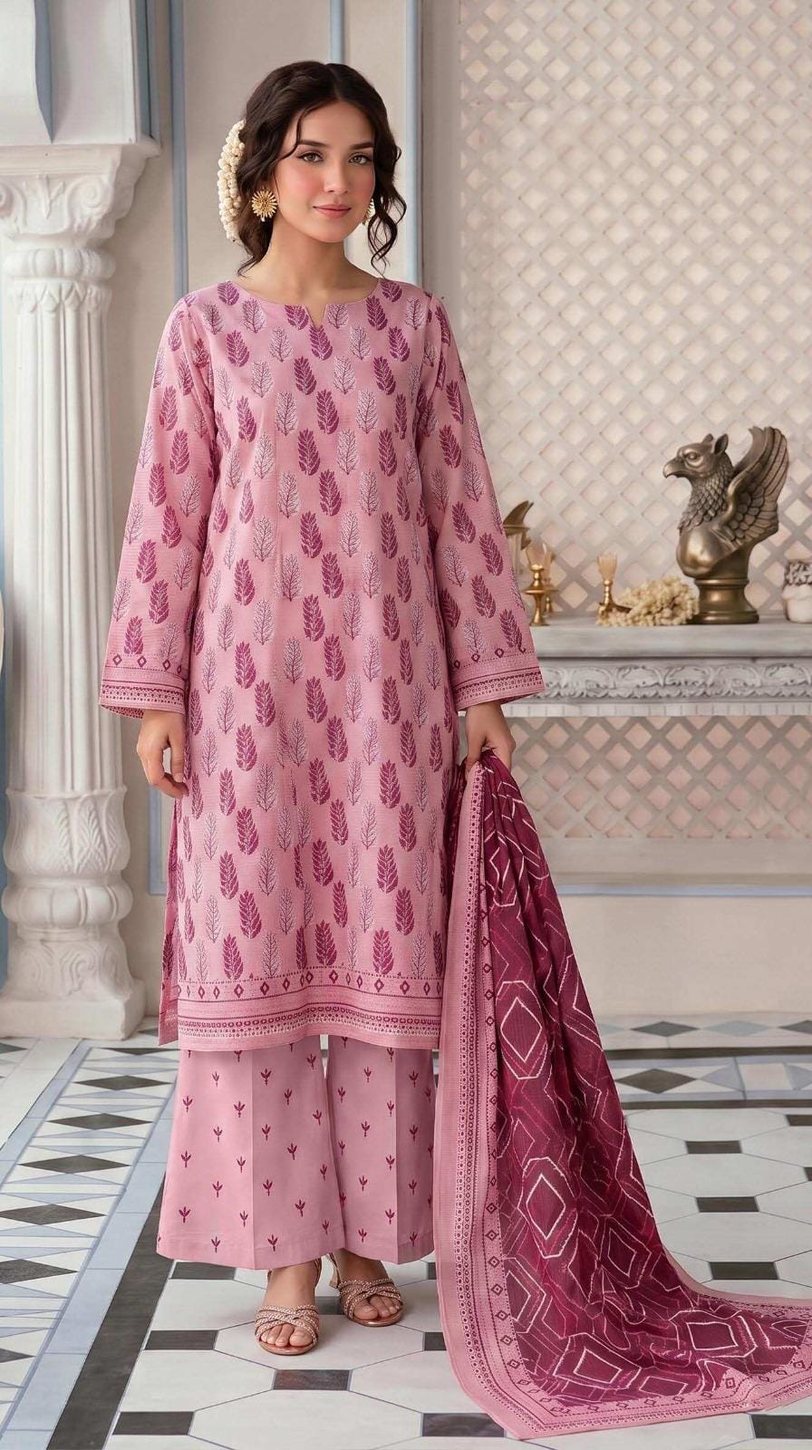 Safina Viscose 3-Piece Unstitched Suit | Digital Printed 03