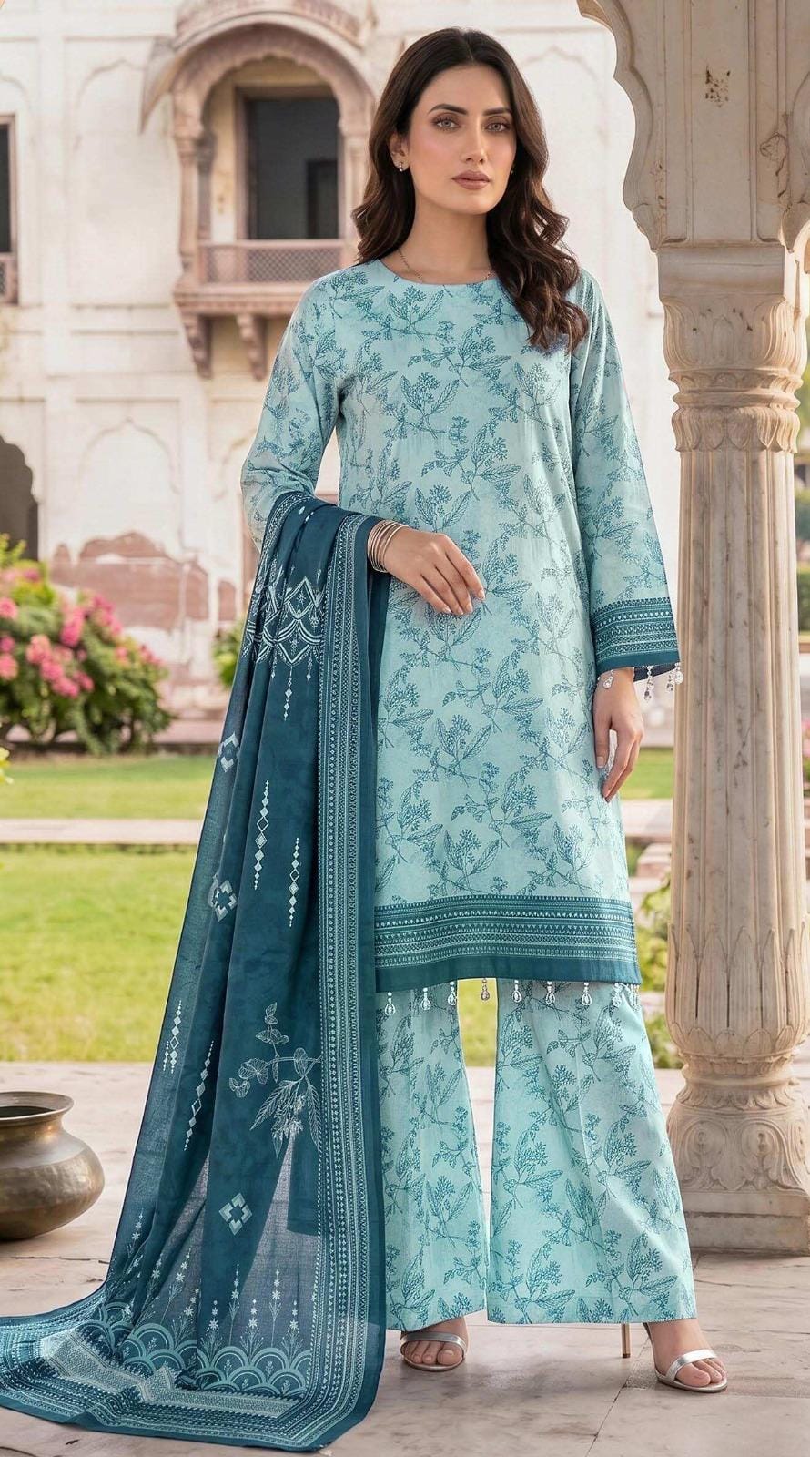 Safina Viscose 3-Piece Unstitched Suit | Digital Printed 11