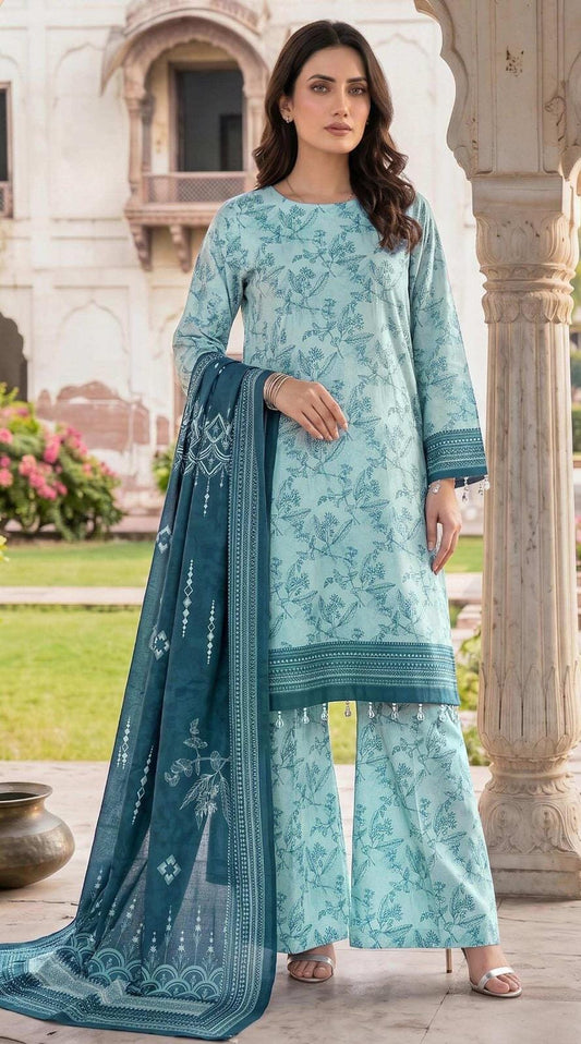 Safina Viscose 3-Piece Unstitched Suit | Digital Printed 11