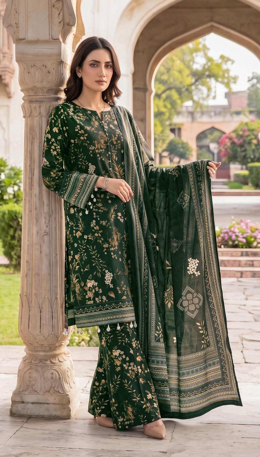 Safina Viscose 3-Piece Unstitched Suit | Digital Printed 16
