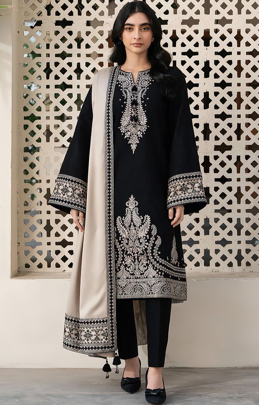 Jazmin Dhanak Unstitched 3-Piece Suit | Code 2218