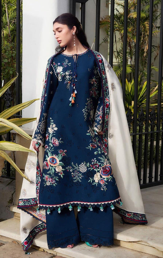 Hussain Rehar Dhanak Unstitched 3-Piece Suit | Code 2221