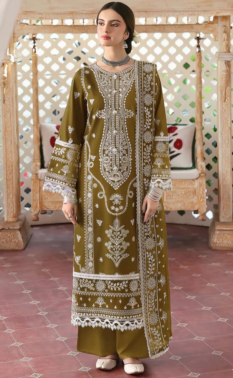 Mahnur Unstitched Suit | Code 2186