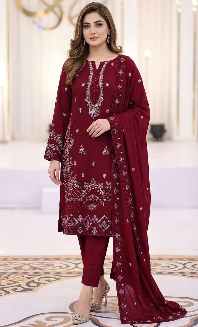 Maria B Unstitched Suit | Code 2198