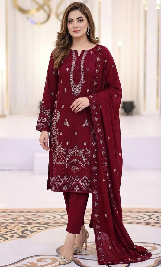 Maria B Unstitched Suit | Code 2198
