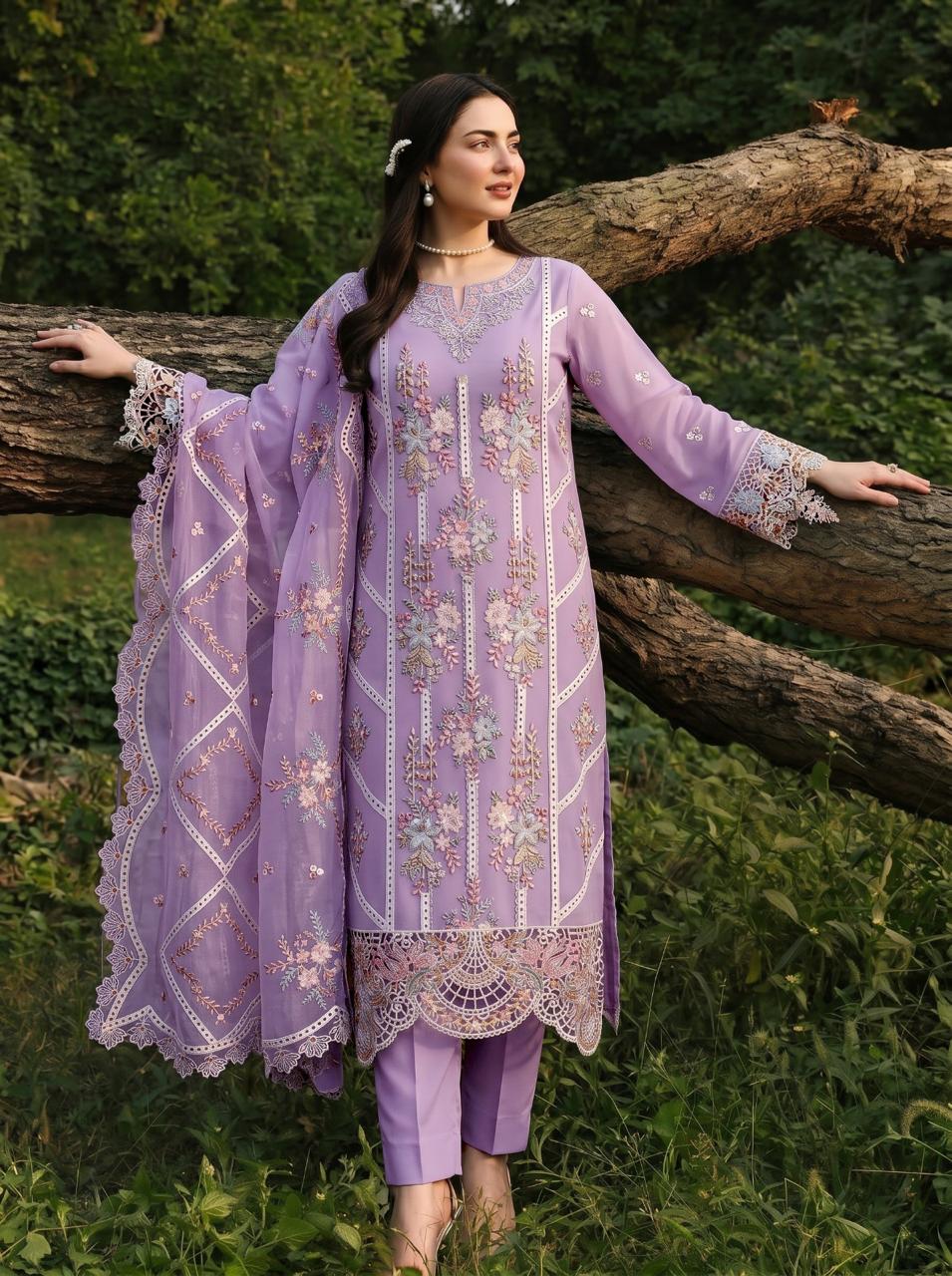 Sheen 7011-PL | Heavy Embroidered Viscose 3-Piece Suit