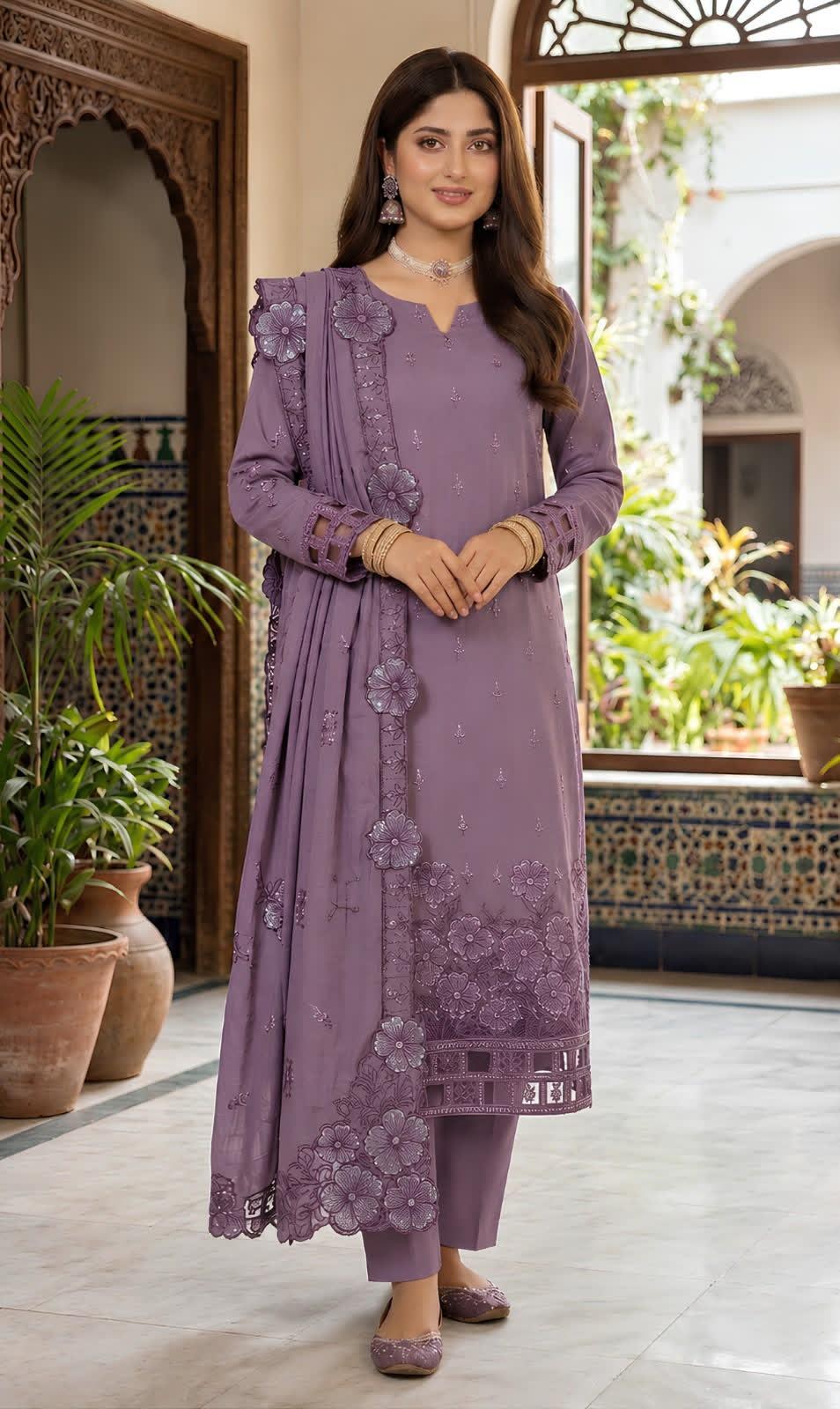 Hussain Rehar K 265 Dhanak Unstitched 3-Piece Suit