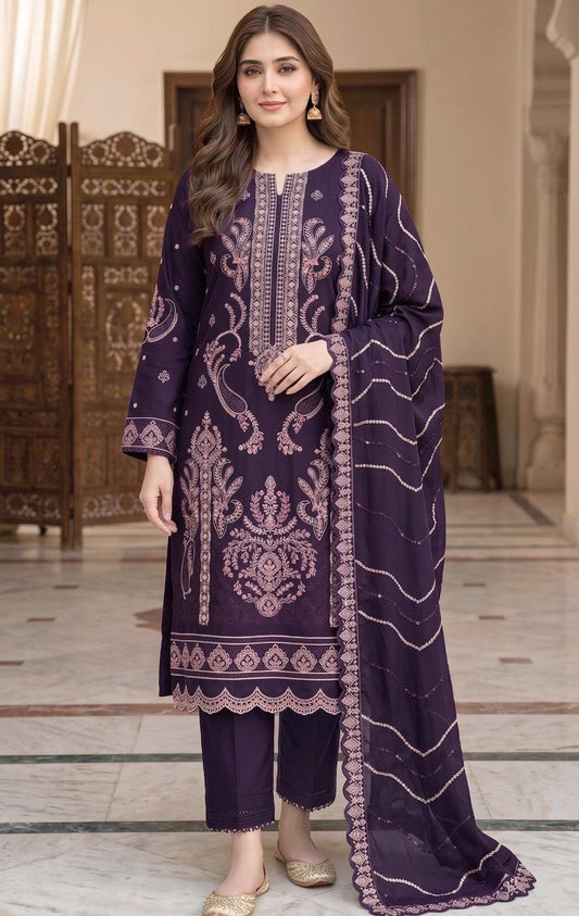 MARIAM HUSSAIN 2346 Unstitched Suit