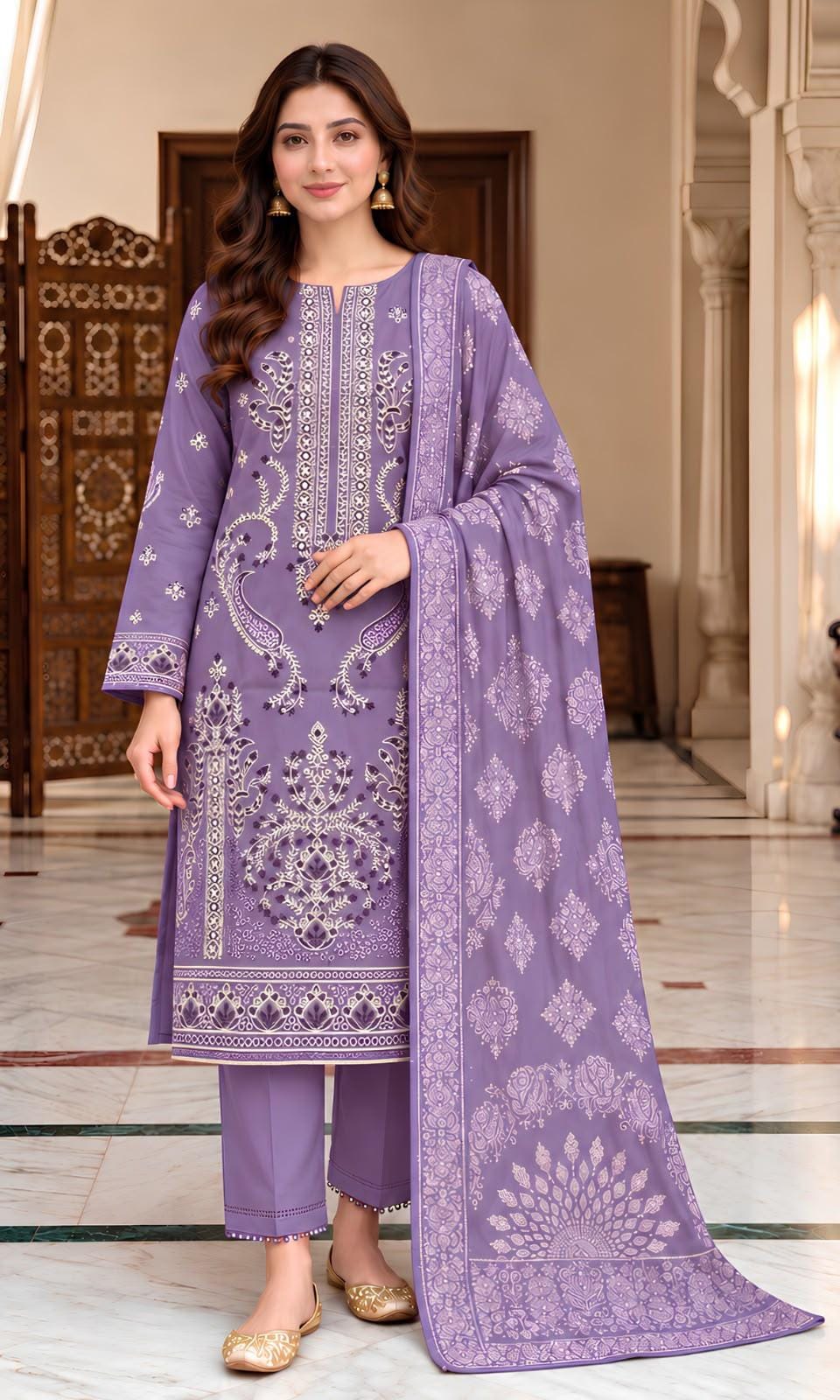 GUL AHMED 405 | Lavender Unstitched Suit
