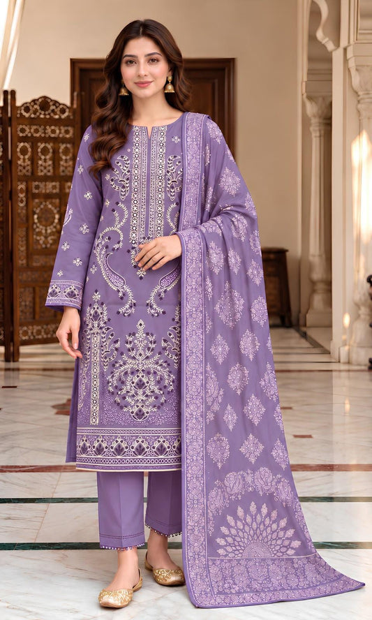 GUL AHMED 405 | Lavender Unstitched Suit