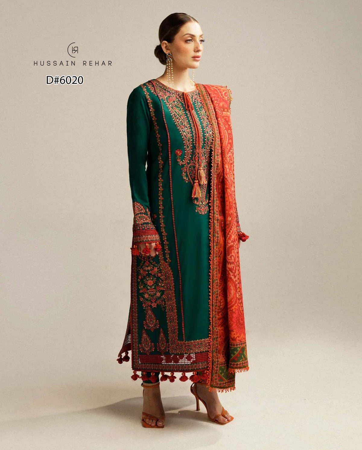 HUSSAIN REHAR 6020 Unstitched Suit