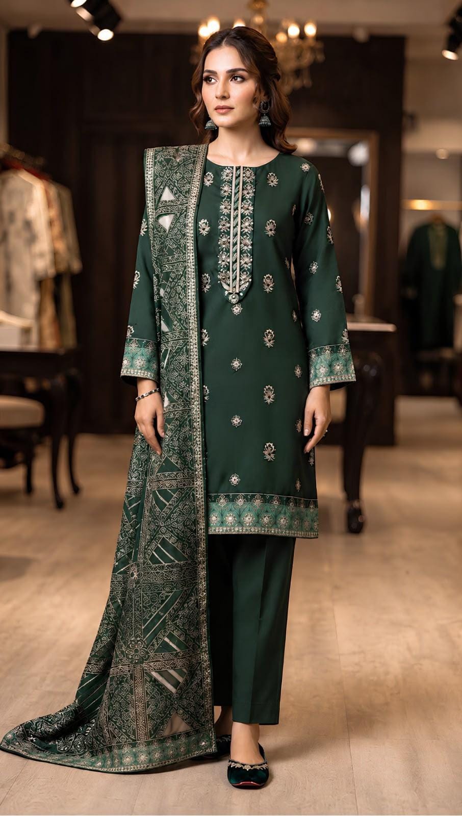 Bareeze Winter Dhanak 3-Piece — K 504