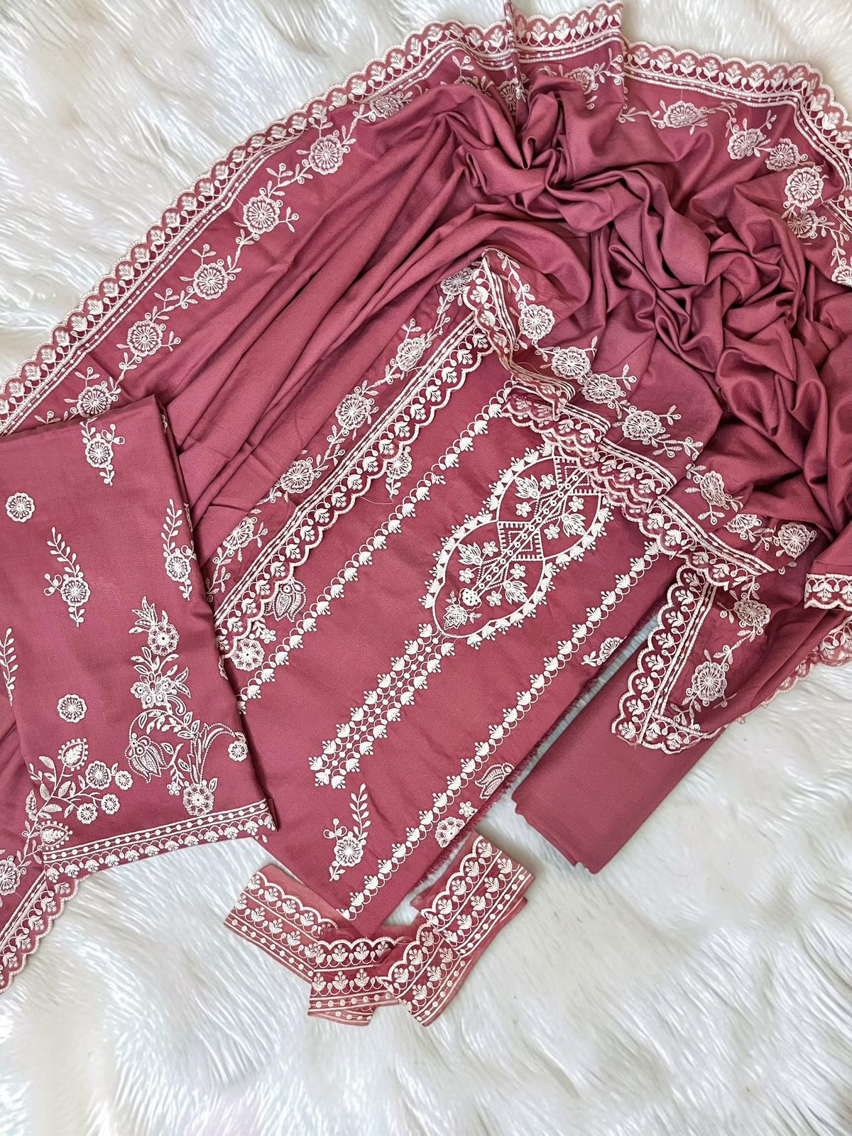 Cross Stitch Winter Dhanak 3-Piece — 2131
