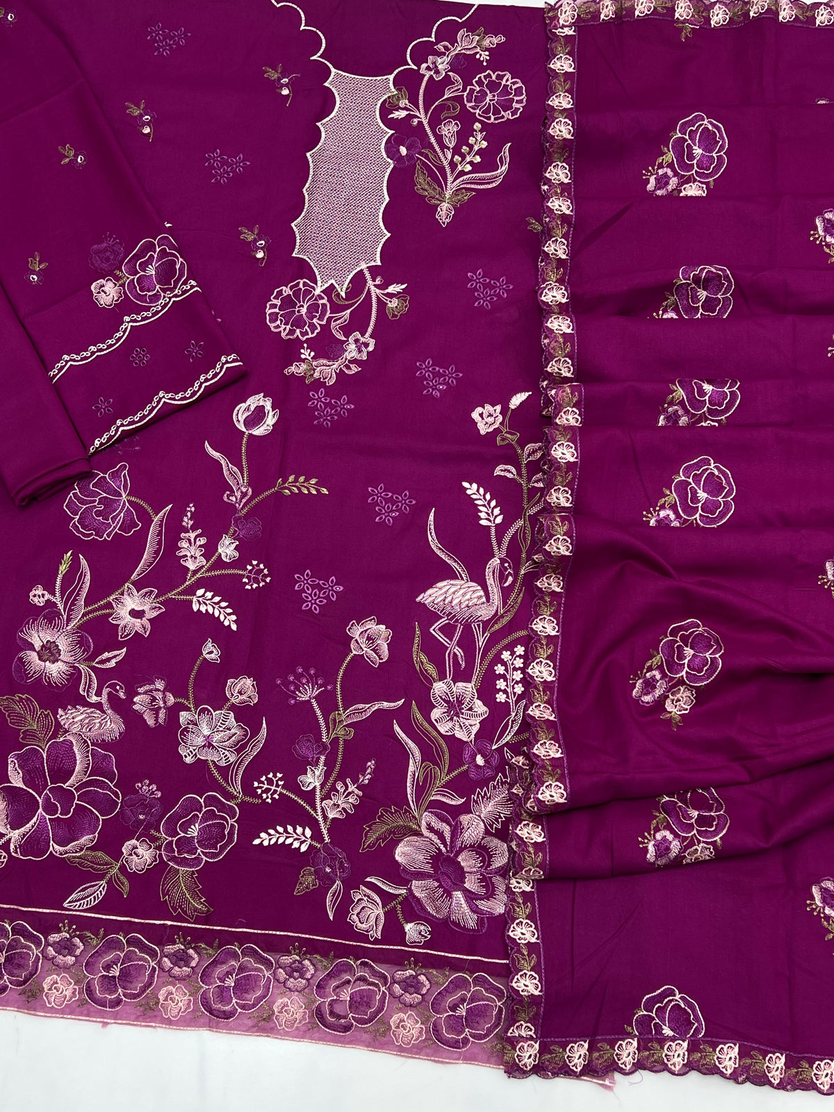 Maria B 2208 Dhanak Unstitched 3-Piece Suit