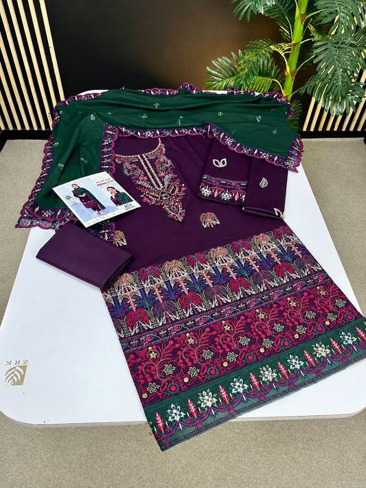 Hussain Rehar 2329 Dhanak Unstitched Suit
