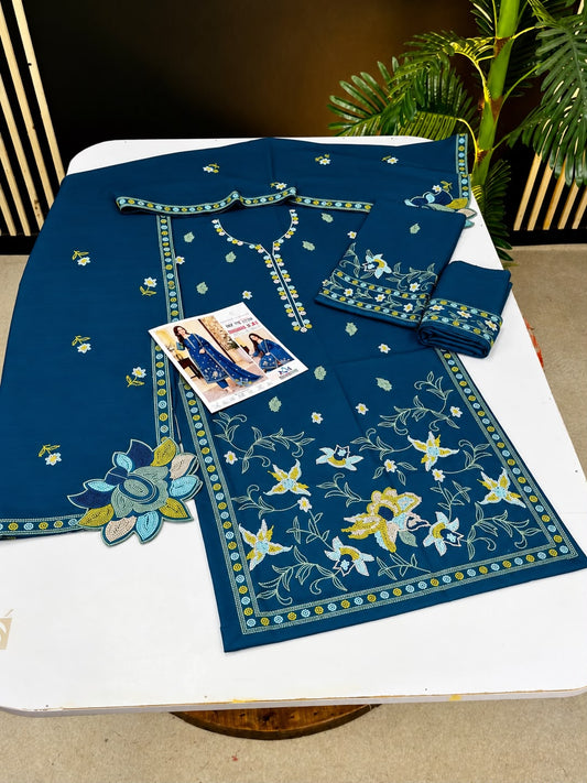 Hussain Rehar 2304 Dhanak Unstitched 3-Piece Suit