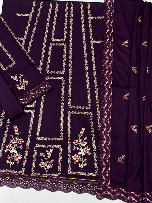Batik  Dhanak Unstitched 3-Piece Suit | Code 2228