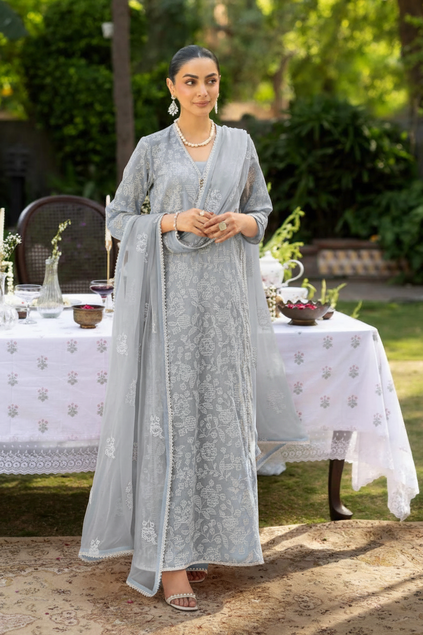 Bareeze 7007 Full Grey Suit