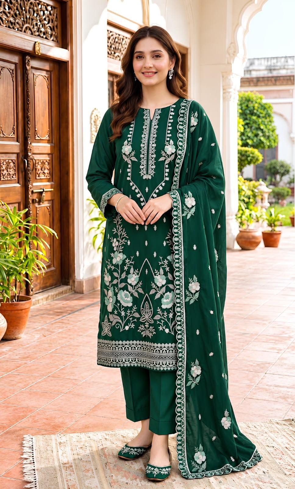Bareeze Winter Dhanak 3-Piece — K-222 G