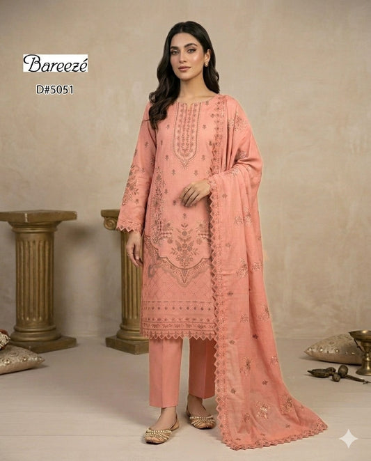 Bareeze Summer Lawn 3-Piece — 5051